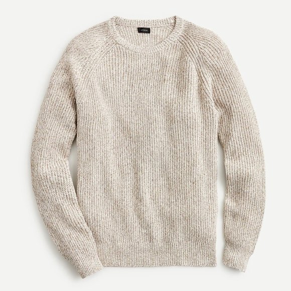 NWT J. Crew Marled Cotton Crew Neck Sweater - Picture 1 of 3